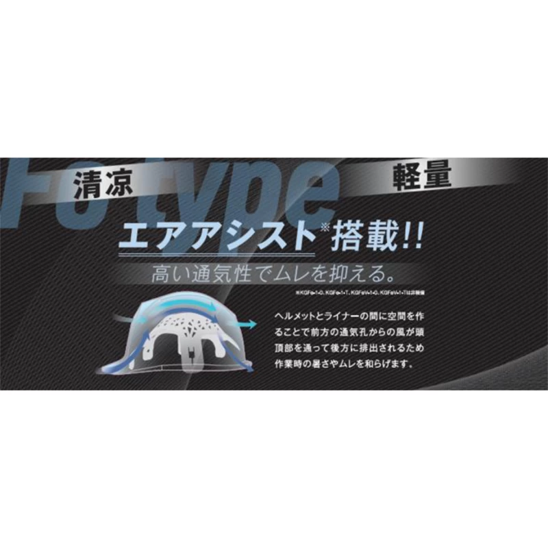 KAGA シールド面付安全ヘルメット ／ クリア/スモークバイザー・上方視界確保 ／ 飛来・落下物用・墜落時保護用